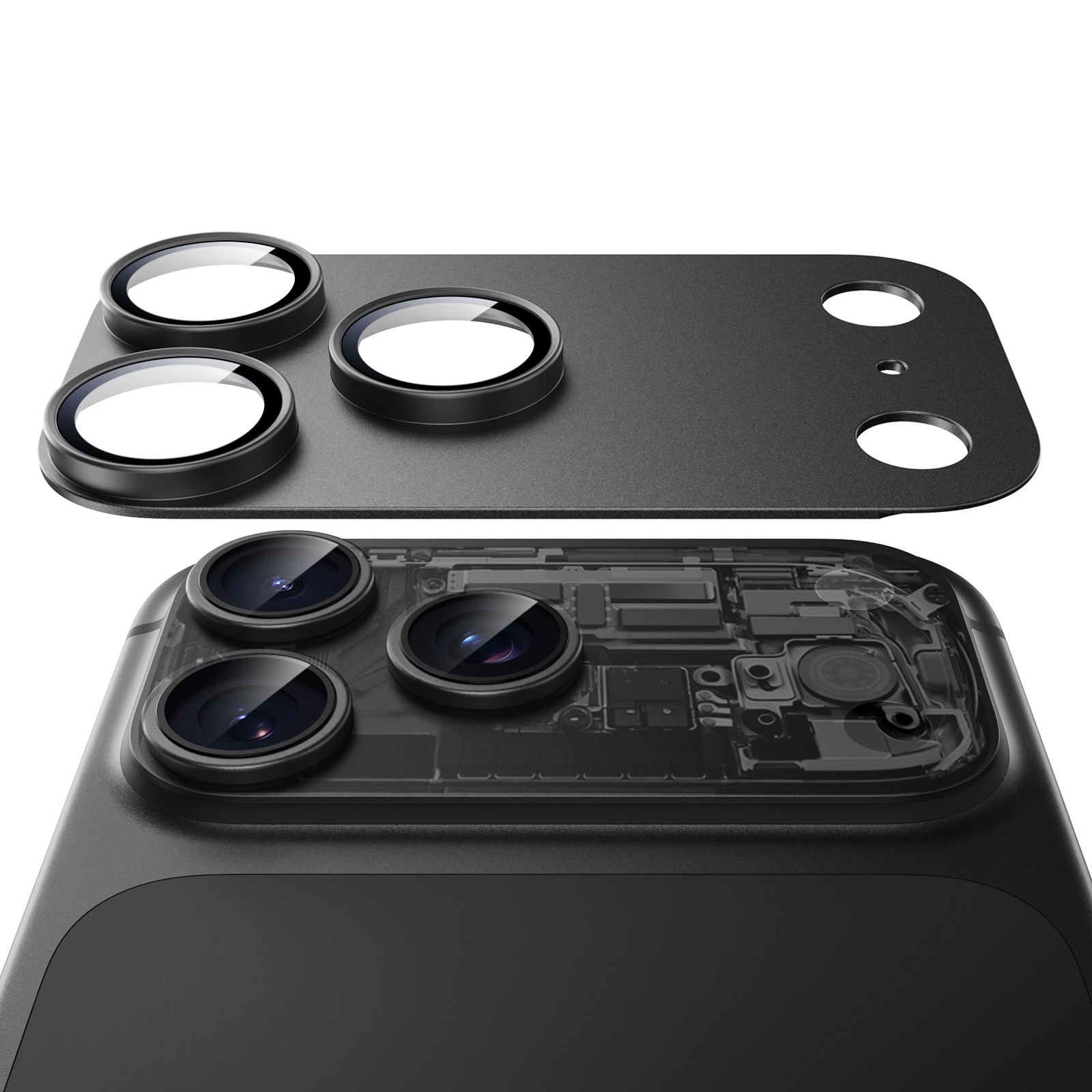 Folie de camera iPhone 18 Pro Max Armorite Pro Camera Lens Protector (Completa), Black