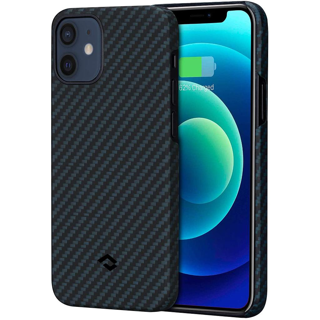 Husa Pitaka iPhone 12 MagEZ, Aramida, Albastru Negru