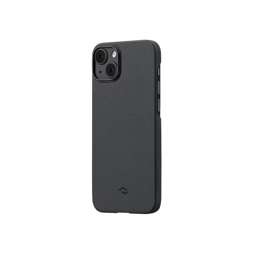 Husa Pitaka iPhone 14 MagEZ 3, Aramida 1500D, MagSafe, Negru Gri