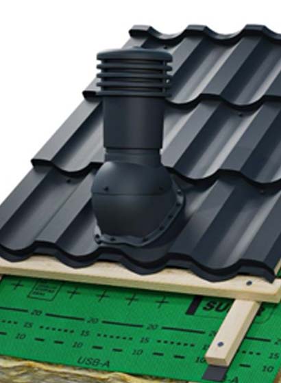 Coș ventilare țiglă metalică