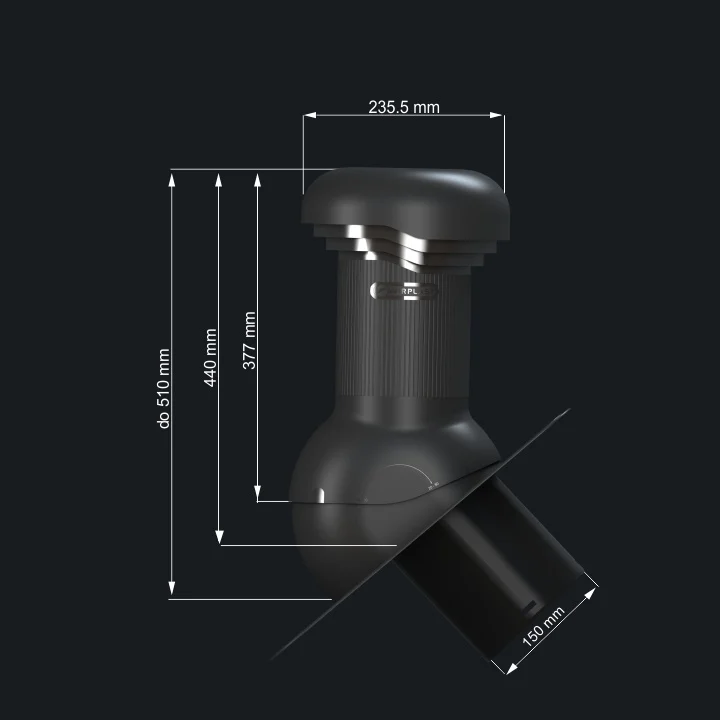 Coș Aerisire Șindrilă Bituminoasă WiroVent® Pro Ø150 mm [2]