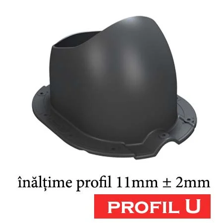 Coș ventilare tigla metalica profil U Ø 125 mm [4]