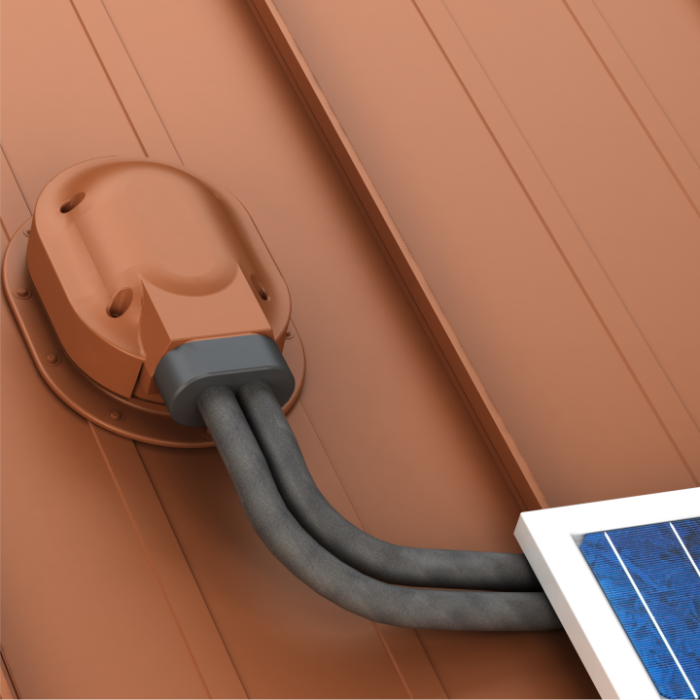 Element trecere conducte panou solar tablă falțuită, click, retro panel [2]