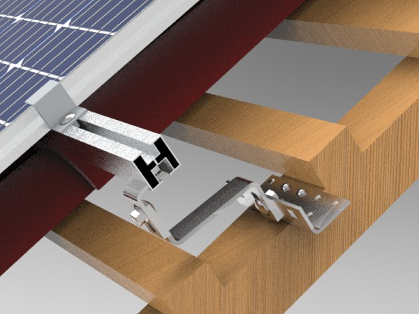 KIT Structura de montaj pentru 1 panou solar fotovoltaic acoperis tigla [4]