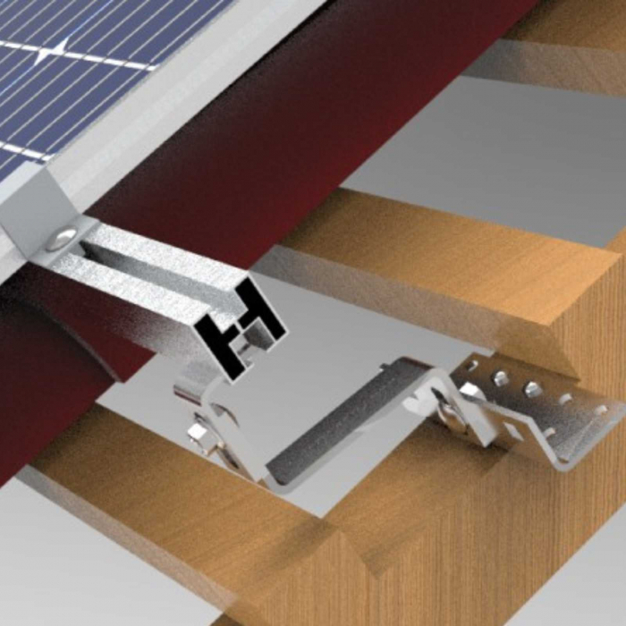 KIT Structura de montaj pentru 1 panou solar fotovoltaic acoperis tigla [4]