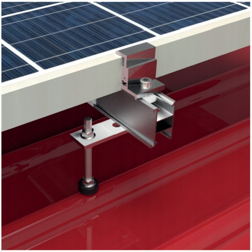 KIT Structura de montaj pentru 2 panouri solare fotovoltaice acoperis metalic [9]
