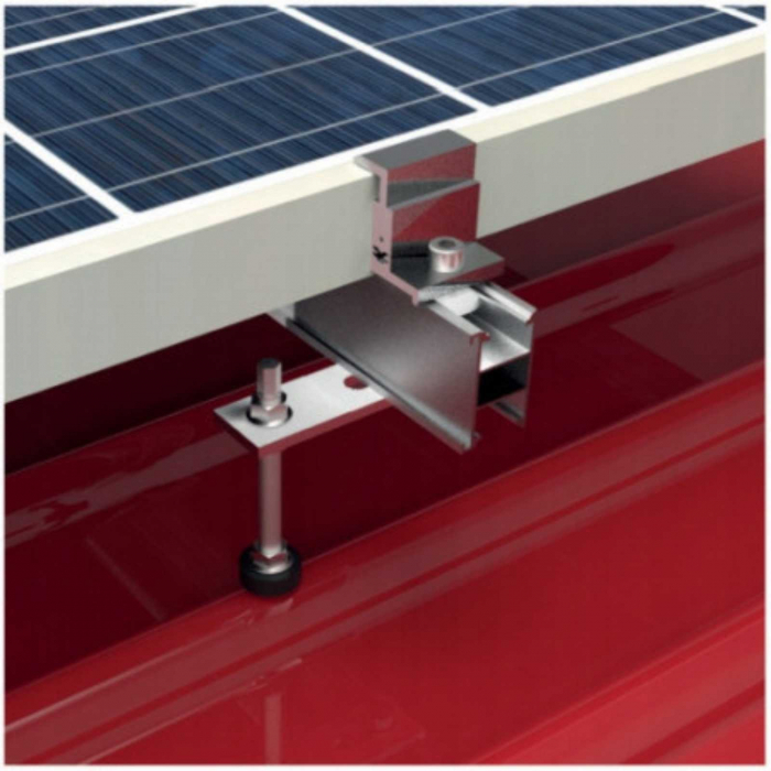 KIT Structura de montaj pentru 2 panouri solare fotovoltaice acoperis metalic [6]