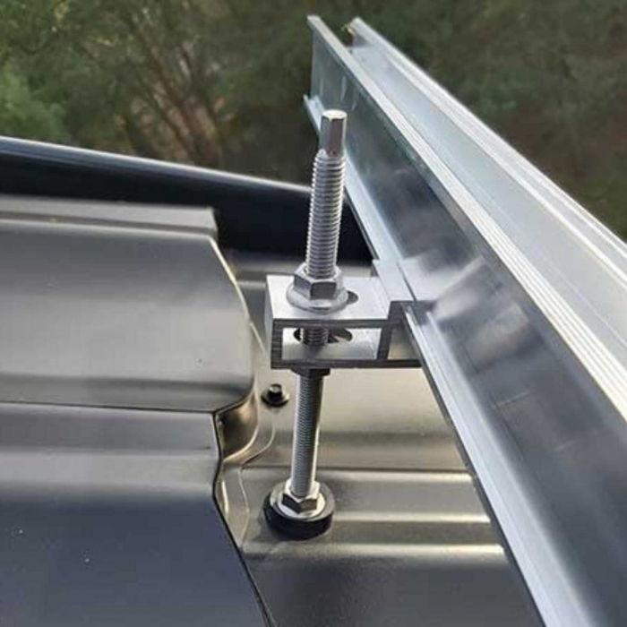 KIT Structura de montaj pentru 2 panouri solare fotovoltaice acoperis metalic [5]