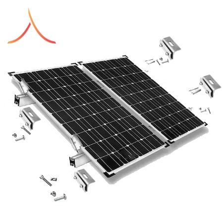 KIT Structura de montaj pentru 2 panouri solare fotovoltaice acoperis tabla faltuita [1]