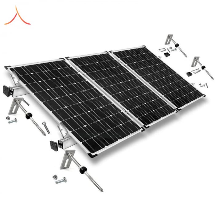 KIT Structura de montaj pentru 3 panouri solare fotovoltaice acoperis metalic [1]
