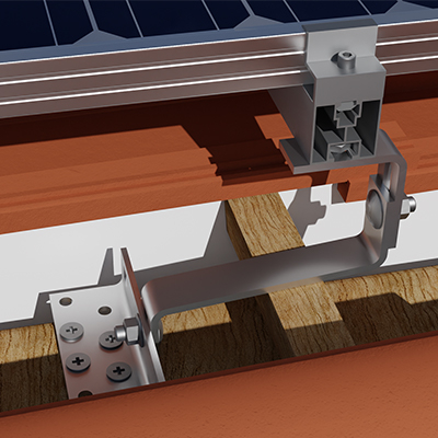 KIT Structura de montaj pentru 2 panouri solare fotovoltaice acoperis tigla [6]