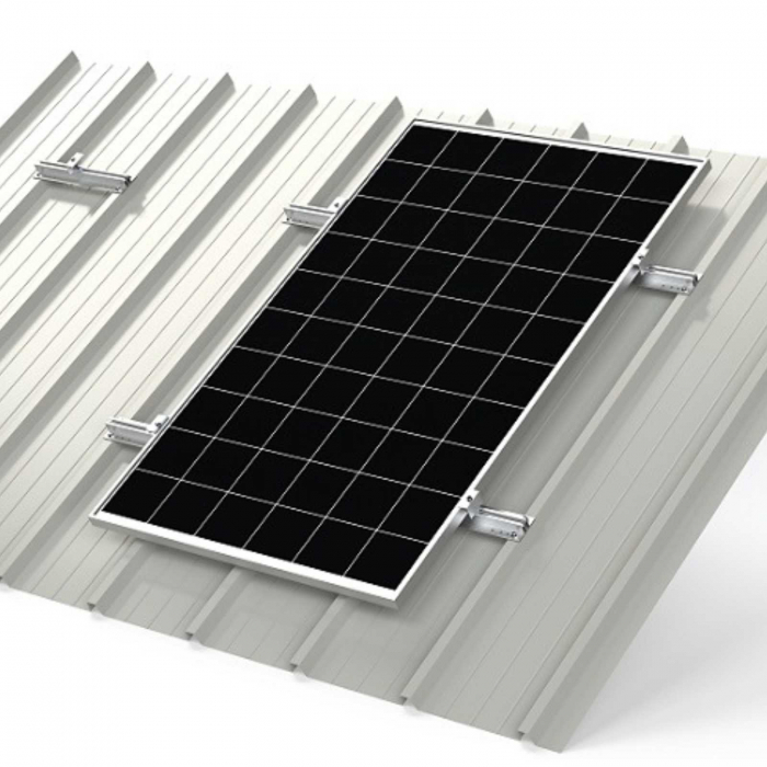 Kit structura MINI montaj 2 panouri fotovoltaice acoperis metalic [4]