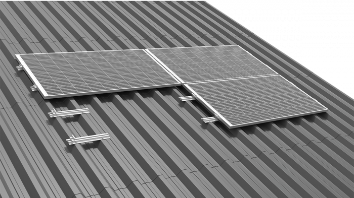 Kit structura MINI montaj 6 panouri fotovoltaice acoperis metalic [6]