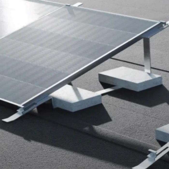 KIT structura pentru montajul de 6 panouri solar fotovoltaic pe acoperis cu panta mica, terasa [5]