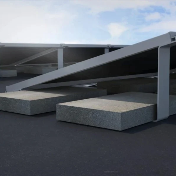 KIT structura pentru montajul de 6 panouri solar fotovoltaic pe acoperis cu panta mica, terasa [6]