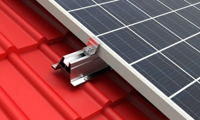 MINI ȘINĂ 250 MM -PANOU SOLAR FOTOVOLTAIC ACOPERIȘ METALIC SANDWICH TABLĂ TRAPEZOIDALĂ [5]