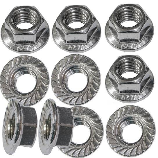 Piuliță hexagonală cu flansă fixare clema panou solar INOX M8 [2]