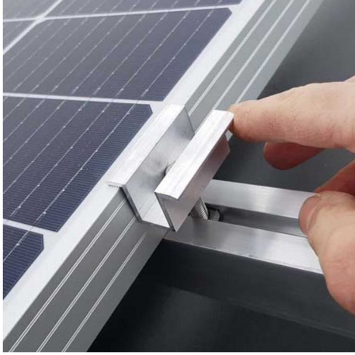 SET Clemă îmbinare panou solar șurub inox M8x25 și piuliță [4]