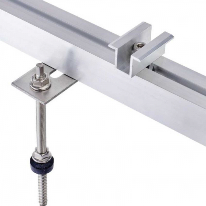 SET Clemă îmbinare panou solar șurub inox M8x25 și piuliță [3]