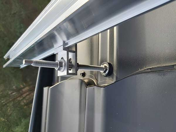 Șurub M10 x 300 cu placă adaptoare montaj panou solar fotovoltaic [3]