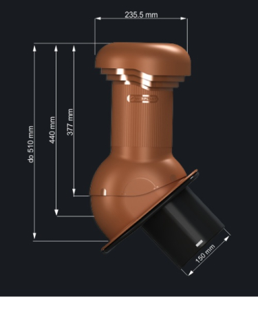 Coș Aerisire Tablă Plană Wirplast WiroVent Pro Ø150 mm [3]