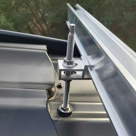 KIT Structura de montaj pentru 2 panouri solare fotovoltaice acoperis metalic [4]