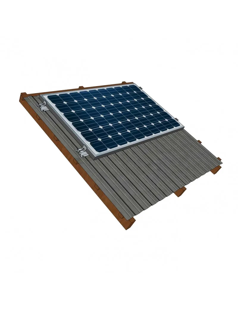 KIT montaj acoperis - Kit structura MINI montaj 1 panou fotovoltaic acoperis metalic
