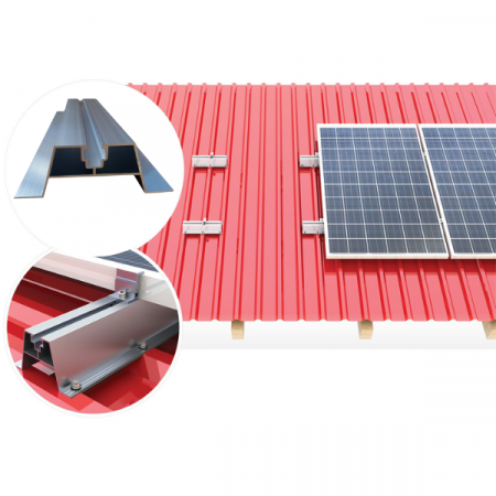 Kit structura MINI montaj 8 panouri fotovoltaice acoperis metalic [0]