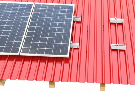 Kit structură MINI montaj 9 panouri fotovoltaice acoperiș metalic [1]