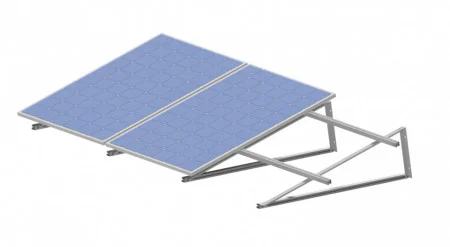 KIT montaj terasa - Kit structura montaj 24 panouri fotovoltaice acoperis plat, terasă