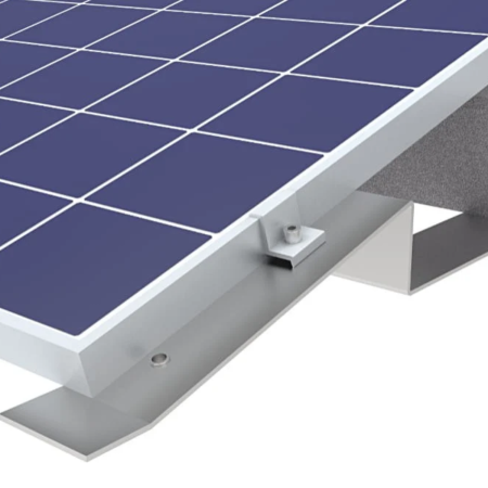KIT structura pentru montajul de 6 panouri solar fotovoltaic pe acoperis cu panta mica, terasa [7]