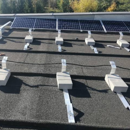 KIT structura pentru montajul de 6 panouri solar fotovoltaic pe acoperis cu panta mica, terasa [9]