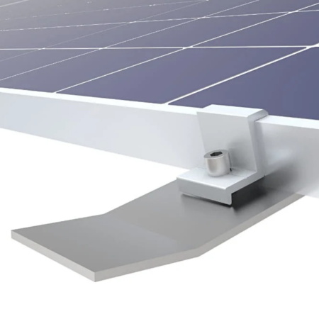 KIT structura pentru montajul de 6 panouri solar fotovoltaic pe acoperis cu panta mica, terasa [6]