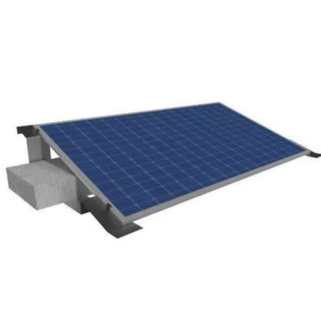 KIT structura pentru montajul de 6 panouri solar fotovoltaic pe acoperis cu panta mica, terasa [10]