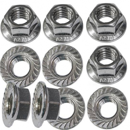 Piuliță hexagonală cu flansă fixare clema panou solar INOX M8 [1]