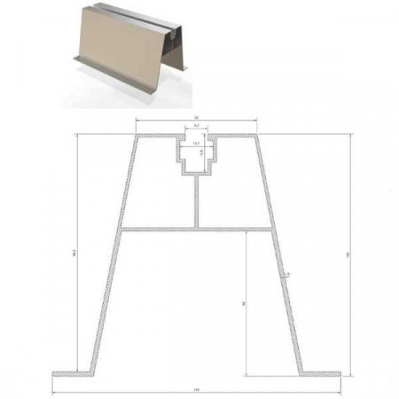 profile - Profil trapezoidal suport panouri fotovoltaice 3,1 m