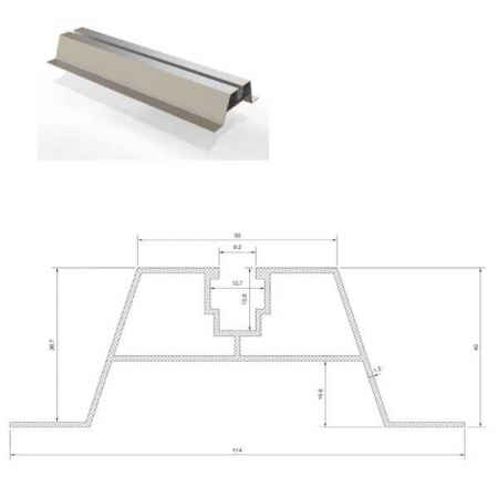 profile - Profil trapezoidal suport panouri fotovoltaice 3,1 m