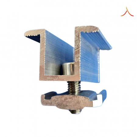Cleme si suporti - SET Clemă îmbinare panou fotovoltaic șurub inox M8x25 și piuliță tip C