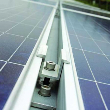 SET Clemă îmbinare panou solar șurub inox M8x25 și piuliță [5]