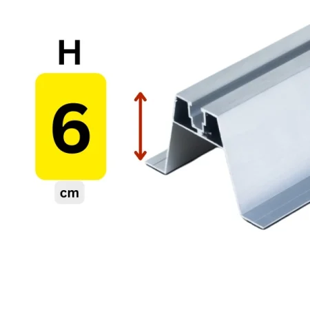 profile - MINI ȘINĂ 250 MM -PANOU SOLAR FOTOVOLTAIC ACOPERIȘ METALIC SANDWICH TABLĂ TRAPEZOIDALĂ