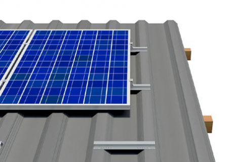 MINI ȘINĂ 250 MM -PANOU SOLAR FOTOVOLTAIC ACOPERIȘ METALIC SANDWICH TABLĂ TRAPEZOIDALĂ [5]