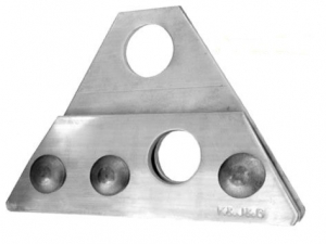 Suport ALUMINIU pentru 2 Cilindri parazapada tabla click, faltuita, retropanel [1]