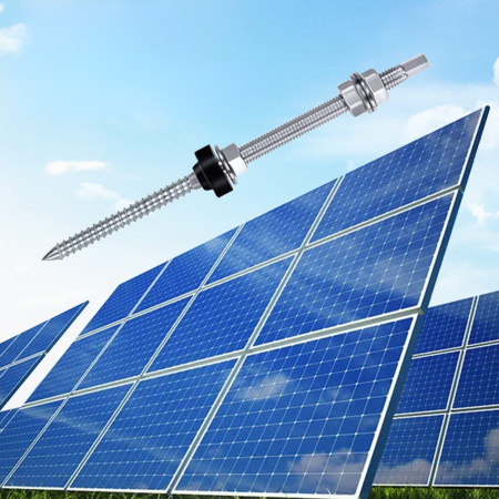 Șurub Ancoră (Hanger Bolt) M10x300 Filet Dublu Inox A2 pentru Panouri Fotovoltaice [5]