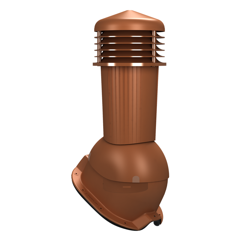 Coș ventilare pentru tablă cutată 35 mm, profil G rosu caramiziu 8004, 125 mm, profil G