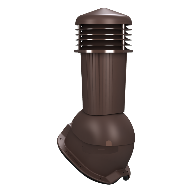 Coș ventilare pentru tablă cutată 35 mm, profil G maro 8017, 125 mm, profil G