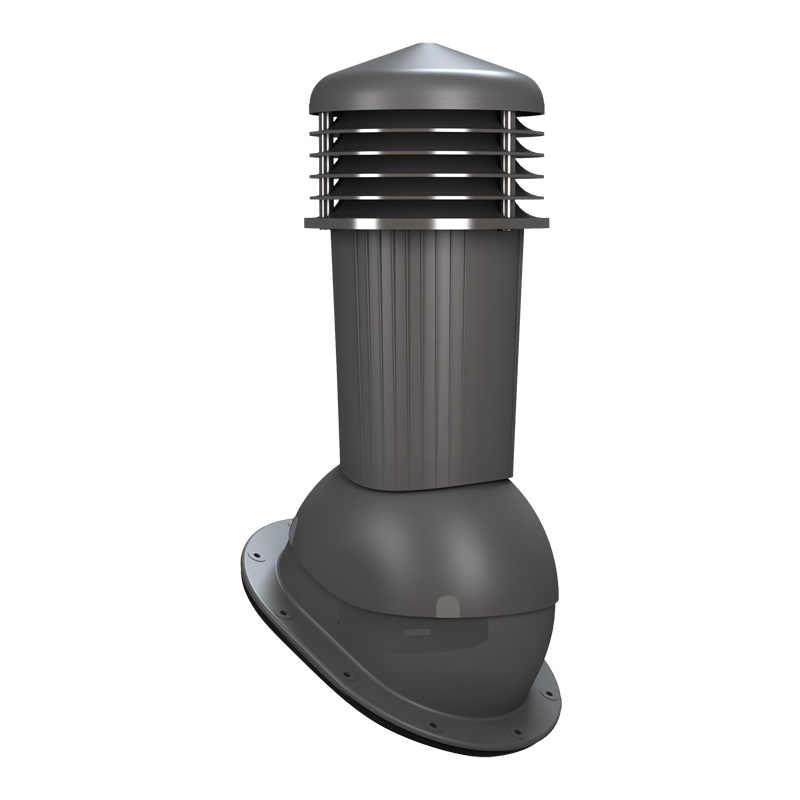 Coș ventilare tablă fălțuită Ø 125 mm antracit 7024, 125 mm
