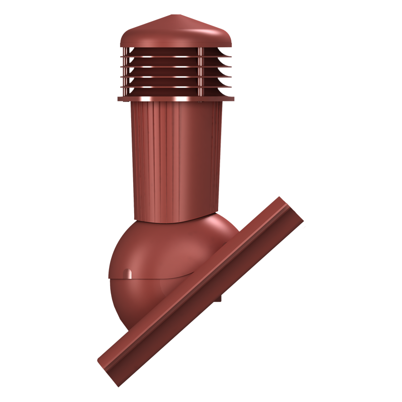 Coș ventilare țiglă Bramac Romana Ø 125 mm rosu castaniu 3009, 125 mm