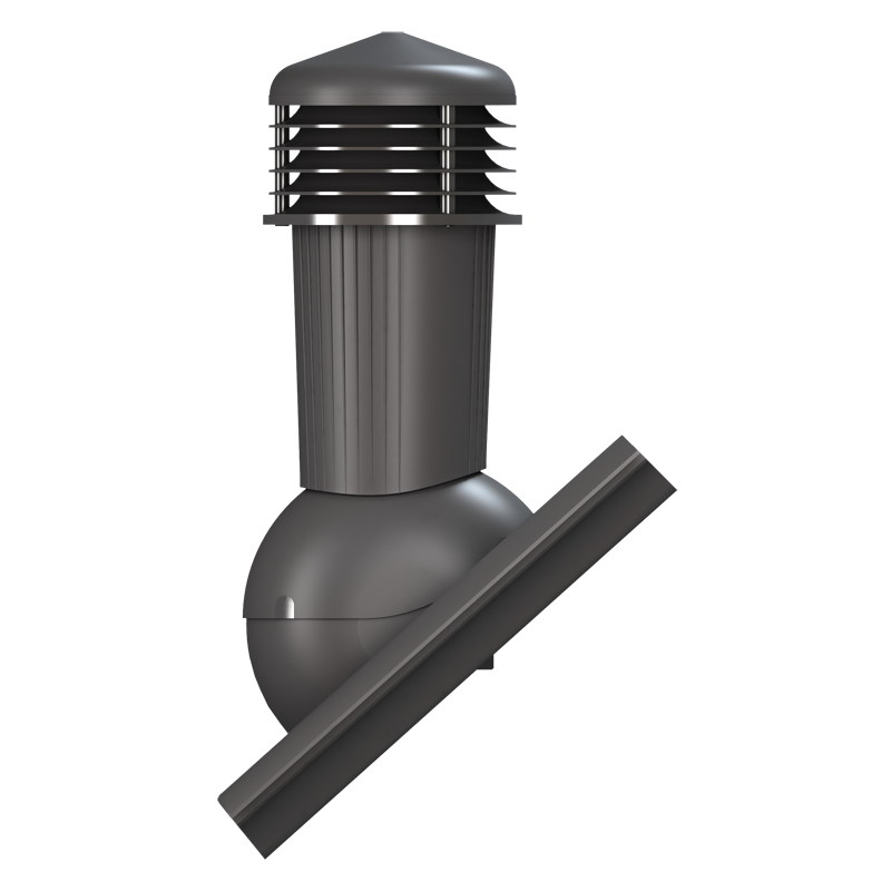 Coș ventilare țiglă Bramac Romana Ø 125 mm antracit 7024, 125 mm