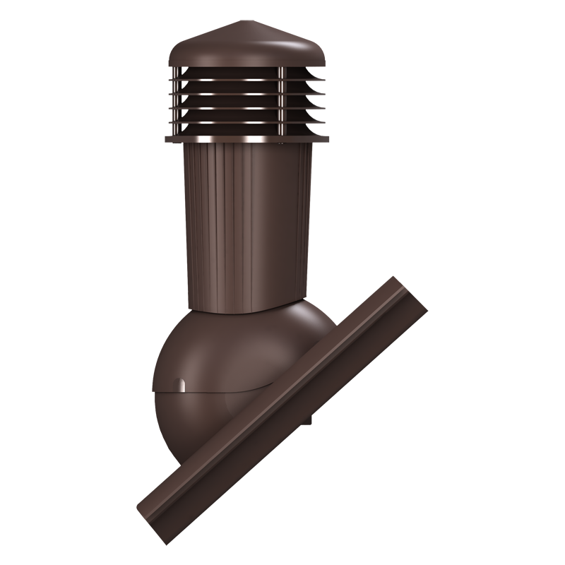 Coș ventilare țiglă Bramac Romana Ø 125 mm maro 8017, 125 mm