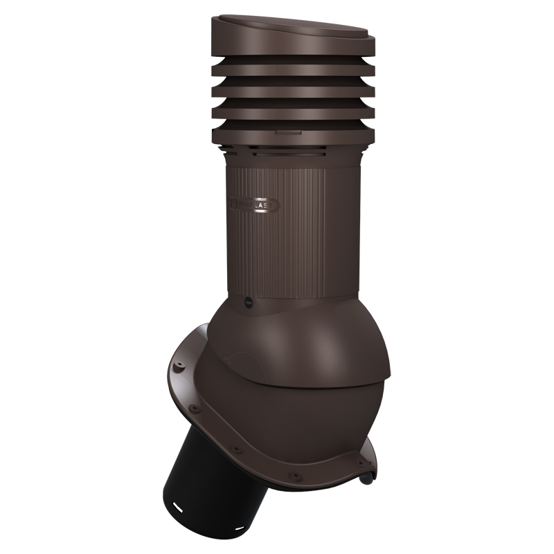 Coș ventilare țiglă metalică Profil D Ø 150 maro inchis 8019